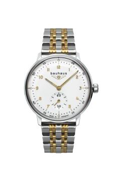 Bauhaus Damenuhr Quarz mit kleiner Sekunde mit Metallarmband